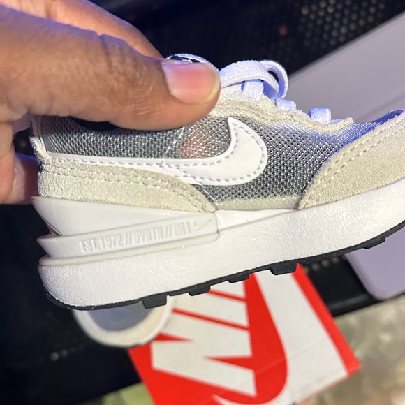 Kids\' White and Gray Sneakers